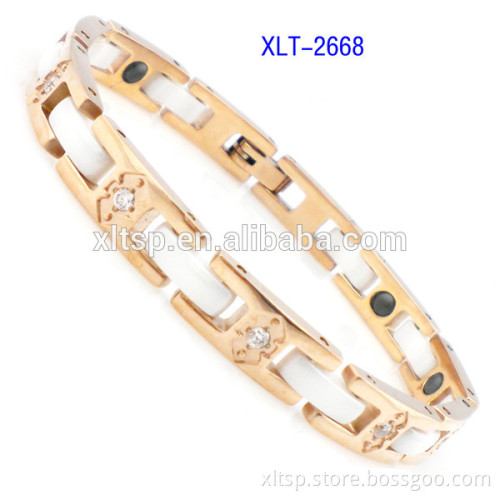 Most popular women bracelet jewelry stainless steel germanium bracelet